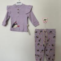 Kadın / Kız 12-18 AY kirpi baskılı mevsimlik pijama takımı