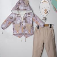 Unisex 18 Ay LİONKİDS AYI BASKILI CEPLİ YAĞMURLUK 3LÜ TAKIM