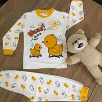 Kadın / Kız 1 Yaş 1-2-3 Yaş Ördekli Çocuk Süpermini Pijama Takımı
