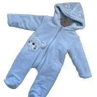Unisex 6-9 AY Lionkds Ayıcık Baskılı Içi Tüylü %100 Pamuk Fermuarlı Tulum