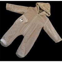 Unisex 3 Ay Lionkds Ayıcık Baskılı Içi Tüylü %100 Pamuk Fermuarlı Tulum