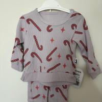 Unisex 9-12 Ay WAFFLE KUMAŞ UNİSEX ŞEMSİYE DETAYLI 2Lİ TAKIM