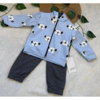 Unisex 18 Ay PANDA BASKILI MEVSİMLİK CEKETLİ TAKIM