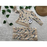 Unisex 12-18 AY WAFFLE KUMAŞ UNİSEX ŞEMSİYE DETAYLI 2Lİ TAKIM